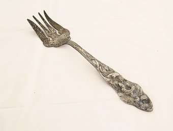 Art Nouveau Italian Silver Serving Fork