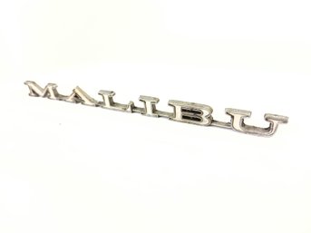 Vintage Malibu Painted Metal Car / Auto Emblem - One Of Several In This Sale