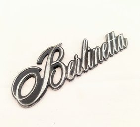 Rare Vintage Berlinetta Cursive Auto/car Emblem