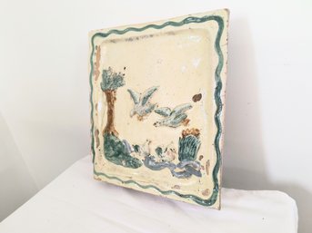 Charming Vintage Glazed Tile From England - See Other Similar Pieces In This Sale