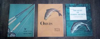 Vintage Orvis Fishing Catalogues 1967 & 1968 & Treasury Of Fishing Secrets JD/C3