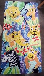 Colorful Youth Beach Towel - 100 Cotton From Hilasal - Called Jungle Frolic   JC/C3