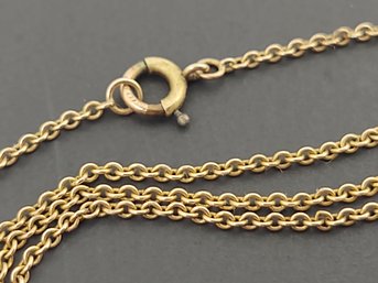ANTIQUE 10K GOLD 1.5mm ROLO LINK CHAIN NECKLACE