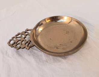 Vintage Brass Dish With Handle Based On An Antique Design
