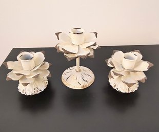 Trio Of Candlestick Holders