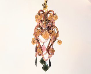 Small Chandelier With Colorful Glass Beads