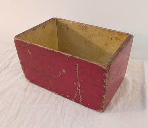 Vintage Rustic Painted Wood Box