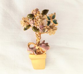 Vintage Pin/brooch With Flower Motif