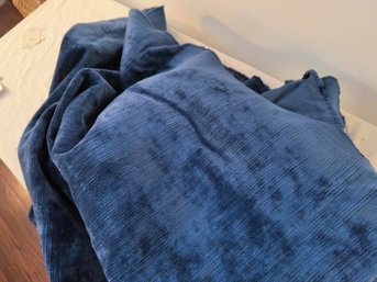 Bolt Of Blue Velvet Fabric