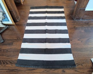 Newer Black And White Area Rug