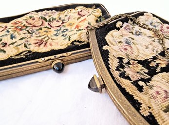 Two Exceptional Vintage / Possibly Antique Beaded Purses