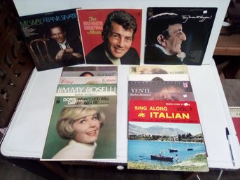 14 Vintage 33 RPM LP Records - Frank Sinatra, Tony Bennett, Doris Day, Barbara Streisand & More  LP/CVBK-B