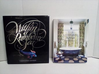Coffee Table Books - Within A Rainbow Sea & The Ultimate Bath - Both With Beautiful Photos  CVR/CVBKB