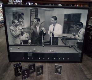 The Rat Pack Framed Print - Frank Sinatra Cassette & Sinatra Trilogy Of 3 More Cassettes LP/CVBKB
