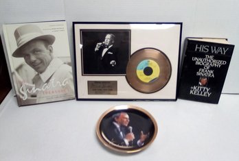 Frank Sinatra Ltd.Ed. 24KT Gold Plated Single, The Sinatra Treasures, Musical Plate, His Way Books,  LP/CVBK-B