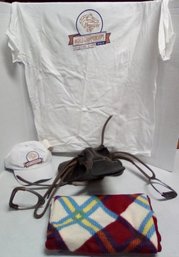 Breeders Cup 2014 XL Swag T Shirt & New Ball Cap, Small Leather Saddle, Fleece Blanket LP/E1