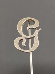 ANTIQUE STERLING SILVER INITIAL 'G' STICK PIN