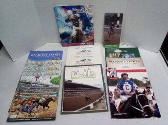 Official Belmont Stakes Past Performance Horse Racing Programs/ Souvenir Magazines - 1 Hand Autographed  LP/B1