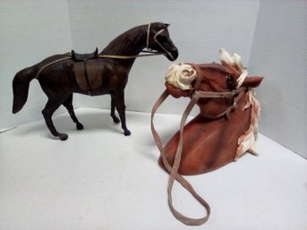 Horse Figurine / Statue & Lovely Horse Wall Sculpture             LP/CVBKB