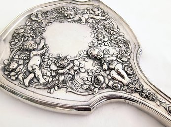 Early 20th Century Silver Hand Mirror
