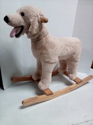 Rocking Horse Style Stuffed Dog  Riding Toy - Has Battery Operated Component   RC/SR