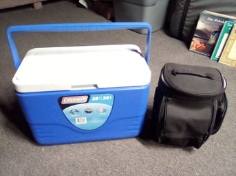 Nice Coleman 28qt Cooler & Personal Lunch Box Cooler            212/CVBKB