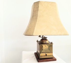Charming Antique Lamp From Repurposed Coffee Grinder One Of Two Similar In This Sale