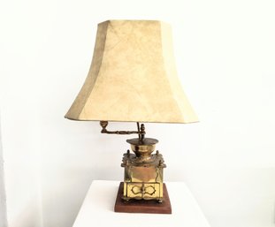 Charming Antique Lamp Repurposed From A Coffee Grinder One Of Two Similar In This Sale