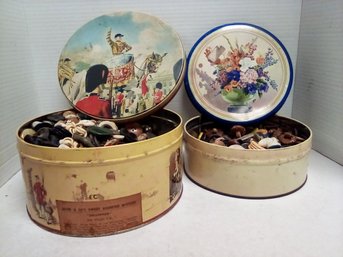 2 Vintage Biscuit Tins Of Grandma's Buttons                 BS/D4