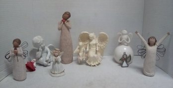 Beautiful Angel Statues  Including Willow Tree Designs & Angelstar 04 & Golden Blessing  Bisque      LP/A4