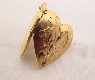 Gold Overlay Heart-shaped Locket