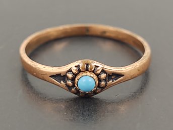 VINTAGE COPPER PERSIAN TURQUOISE RING