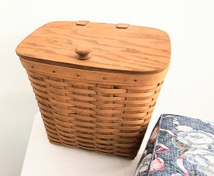 Collectible Longaberger Basket With Double Liner