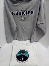 Connecticut Huskies XL Proplayer Thermal Shirt & Mashentucket Pequot Nation Sweatshirt LP/B1