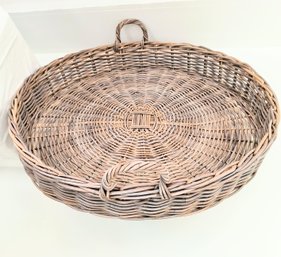 Oversized Shallow Basket/ Tray, Newer