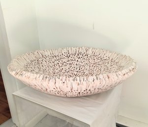 Large Painted Wood Bowl, One Of Similar In This Sale