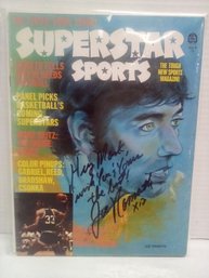 Autographed Joe Namath: Superstar Sports Vol. 1, No. 5 Jan.1973 Super Bowl Issue. LP/D3