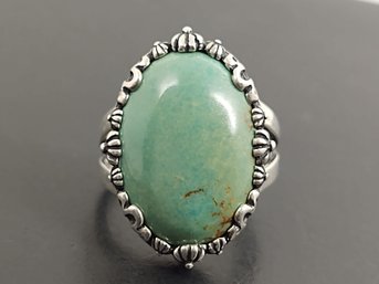 DESIGNER CAROLYN POLLACK AMERICAN WEST STERLING SILVER TURQUOISE RING