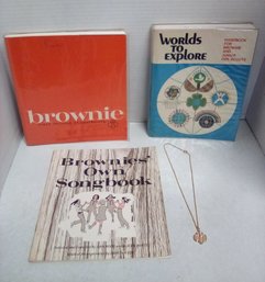 Girl Scouting - Brownies Locket Necklace, Brownies & Jr. Girl Scout Books, Brownies Own Songbook KSS/E4