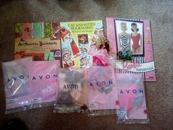 5 New Fashions For Avon Barbie, New Barbie Paperdolls, 10 Each Cat/kitten & Art Noveau Bookmarks  LvRm