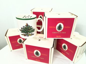 Spode Christmas Mugs, Some In Original Boxes
