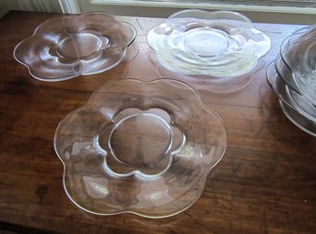 Set Of Vintage Glass Plates/ Dishes