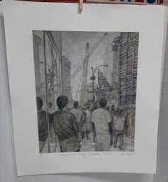 Tom Matt Pencil Signed Artist Proof - Ground Zero - Liberty & Nassau  (9/23/01)  #2 Of 2   TA-WAD