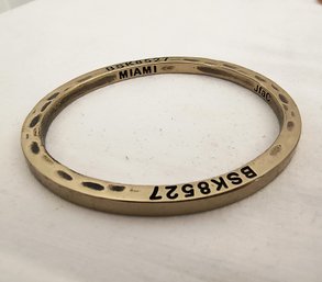 Brass Bangle Made From Repurposed Ammunition, One Of Several In This Sale