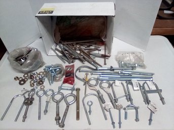 Box Of Hardware - Much Of It New With Tags - Nuts & Bolts To Save Money JD/CVBKA