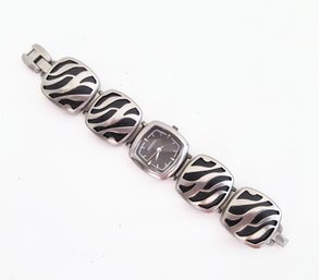 Ladies Bracelet Watch With Zebra Stripe