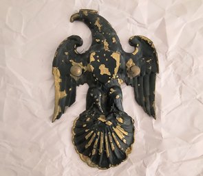 Painted Brass Vintage/antique Eagle Wall Plaque