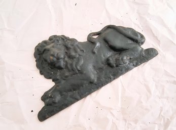 Victorian Lion Plaque In Wrought Iron