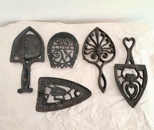 Lot Of Antique Iron Stands