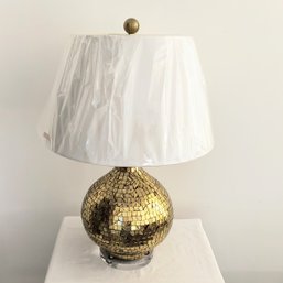 Table Lamp With Gold Mosaic Pattern And Brand New Shades